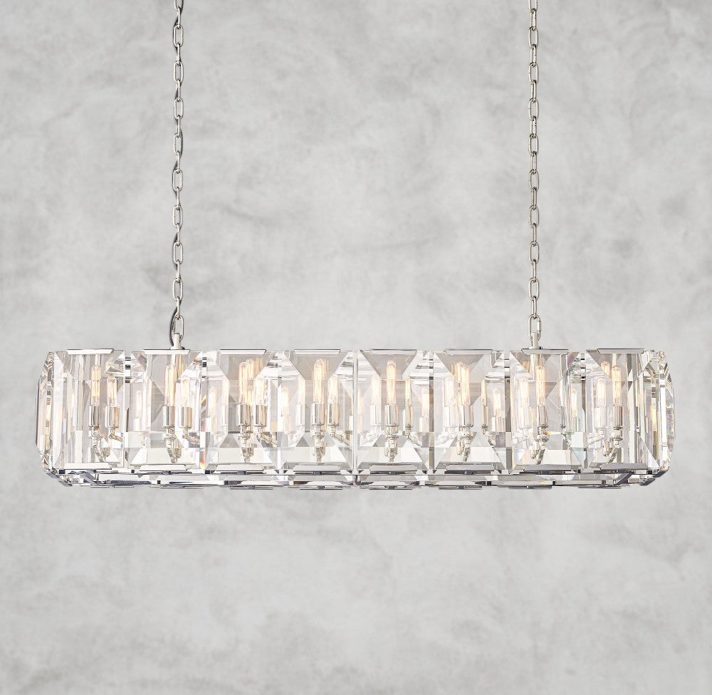 Harlow Crystal Rectangular Chandelier 42", 54", 62", 74"